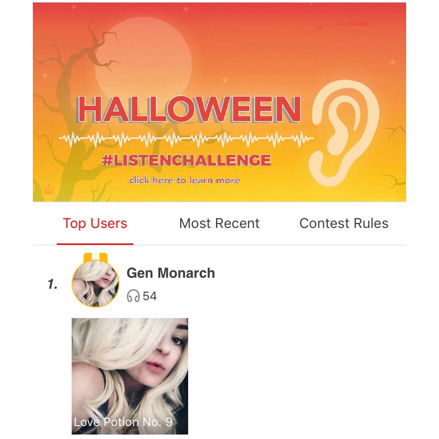 SpotliteApp's tweet image. 🎉Congratulations to #SpotliteApp user GEN MONARCH for winning the Halloween🎃#ListenChallenge.