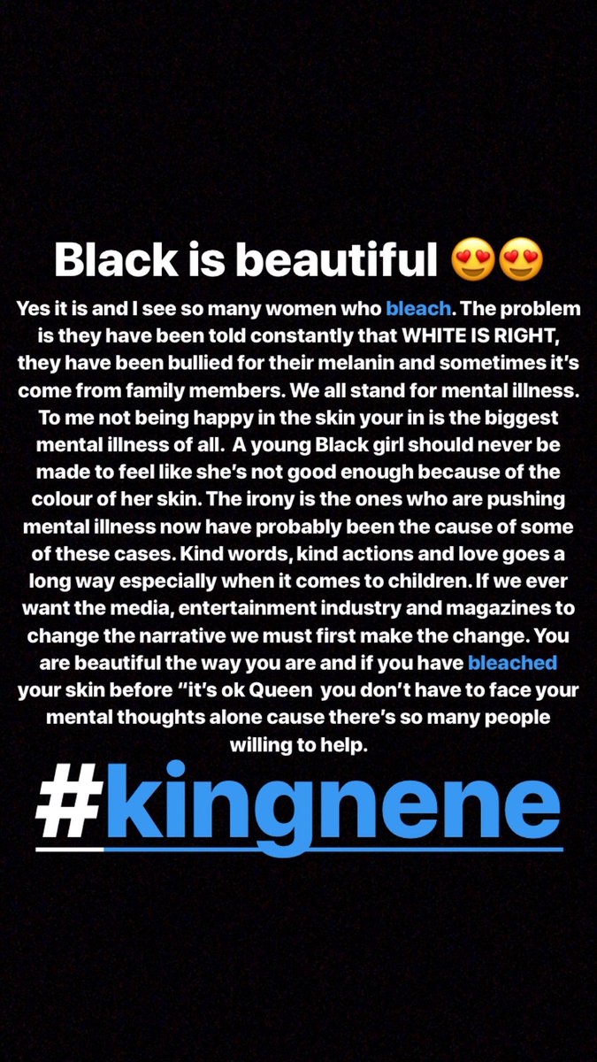 ghanaboi87's tweet photo. Read it slowly, we all need to have love and empathy in our hearts and kind thoughts and actions inside us
#mentalillness #bleachingcream #bleachingissues #selfesteem #confidence #notalone #speakup #love #nottobullies #hate #melaninruntheworld #blackisbeautiful https://t.co/F4AxlUynT1