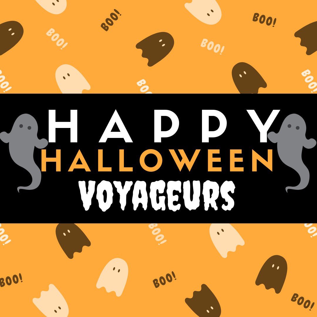 Happy Halloween Voyageurs! Go crazy on the candy tonight &amp; be safe!🎃💀

Joyeux Halloween Voyageurs! Mangez beaucoup de bonbons ce soir et soyez prudents!🎃💀