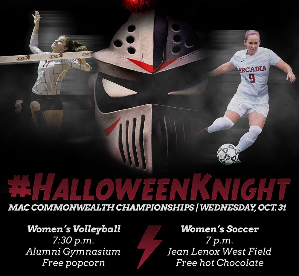 It's playoff time and #HalloweenKnight is upon us. <a href="/Arcadia_WVB/">Arcadia W Volleyball</a> and <a href="/Arcadia_WSOC/">Arcadia WS</a> host semifinal matches, while <a href="/Arcadia_FH/">Arcadia Field Hockey</a> hits the road for theirs. All of the links to follow live available at bit.ly/2EVyOQE