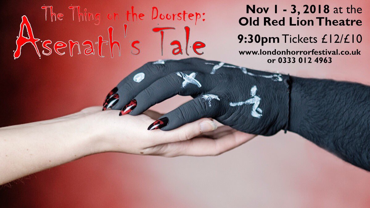 My whole day has been gothic and dark with lots of conjuring and necromancy. #Halloween night pales in comparison to this!
#RehearsalPics of @AsenathsTale which opens tomorrow night <a href="/ORLTheatre/">Old Red Lion Theatre</a> part of <a href="/LndnHorrorFest/">London Horror Fest</a> BOOK NOW

#Horror #Play #HPLovecraft #Possession #Friendship