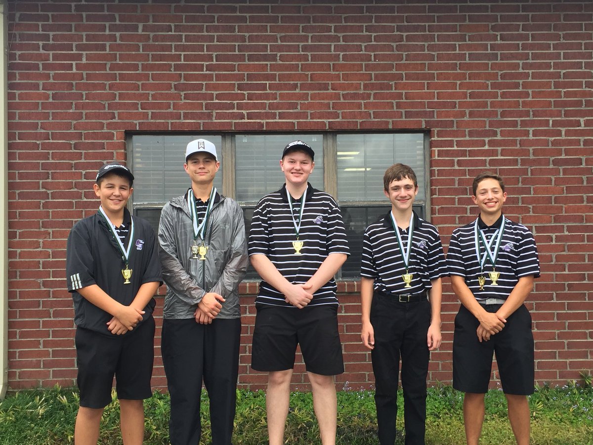 CSHSMGolf1's tweet photo. Congratulations to CSHS JV Boys Golf π 1st place win today at The Huntsville JV Tournamentβ³οΈππ»ππ»
Elliot Miller 1st overall
Brown Bedard 2nd overall Emmett Ely
Braydon Gabriel
Mark Johnson. https://t.co/zRFKqoFk7o