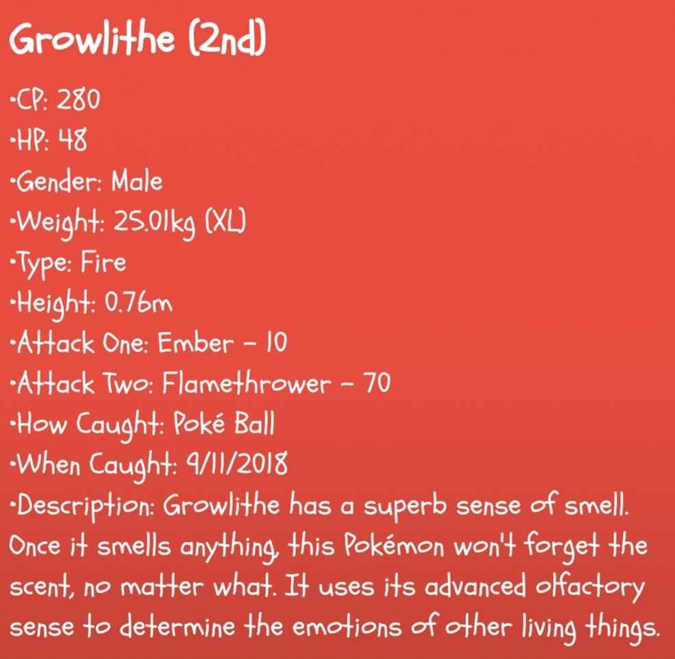 Pokemo On Twitter Growlithe 2nd Growlithe Pokemongo