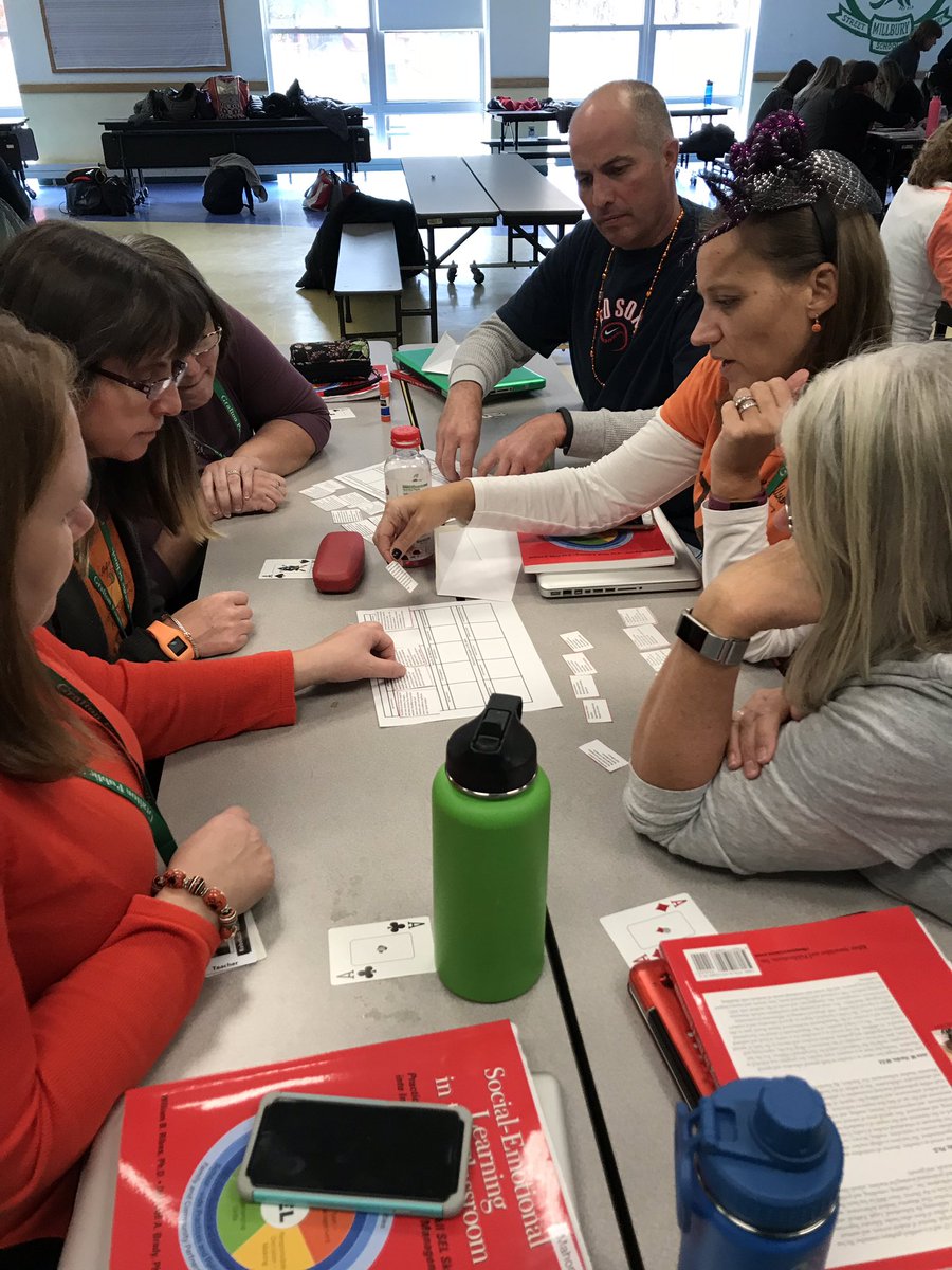 PrinJopal's tweet image. MSES teachers “thinking out of the box” to develop instructional strategies that incorporate The 5 social-emotional learning competencies