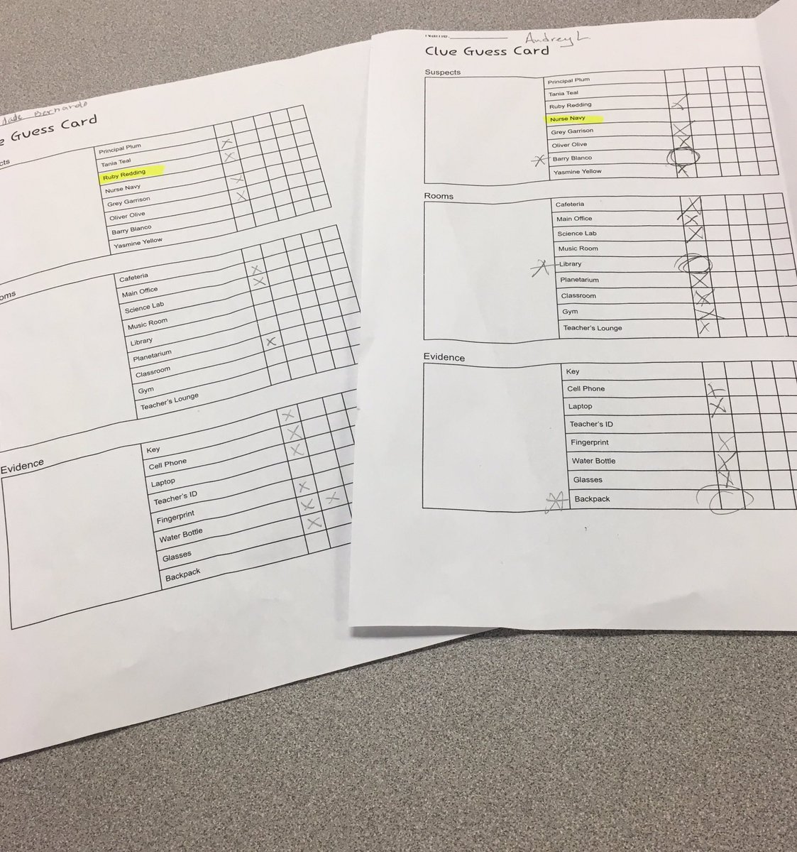 MsRyleeJacobson's tweet photo. Played a life sized version of Clue today in our middle school ELD class. We learned about strategy and process of elimination while using the four domains of English Language Development. It was a blast!!! #ELL #ESL #PHMExcellence #PHMecELLence https://t.co/Yty43MfABt