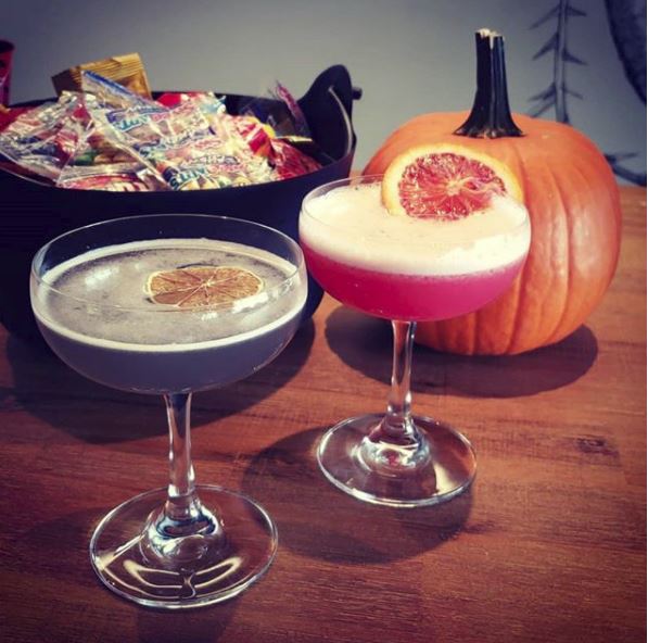 VitaeSpirits's tweet image. We are rolling out our 1st annual #Halloween Party! Come in for an &quot;O+ Fizz&quot; or &quot;Ghostbuster!!&quot; #spookycocktails #drinklocal #craftdistillery #freecandy #craftcocktails #VAspirits #spirits #cville #costume #pumpkin #black #blood