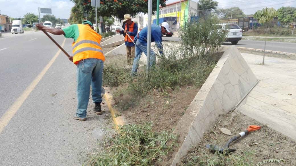 TuxtlaSSM's tweet photo. Brigadas de Servicios Municipales efectuaron limpieza general en camellón central del Libramiento Norte Poniente. #TuxtlaCiudadDigna #TuxtlaGutierrez https://t.co/R8W0FJjUFq