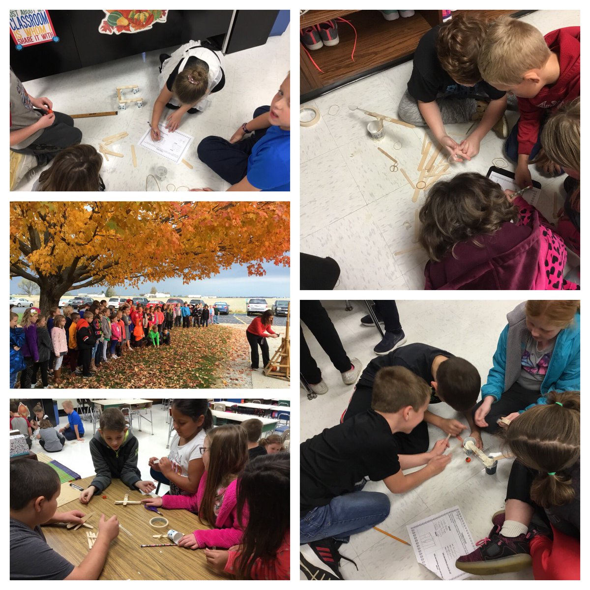 cdkramer5's tweet image. Fun time today in 3rd grade with our STEM “Pumpkin Catapult” activity. Students enjoyed designing, building, and testing their catapults! Let’s just say there were pumpkins flying everywhere! #alwayslearning #teamwork @ndeschargers @NDESAP