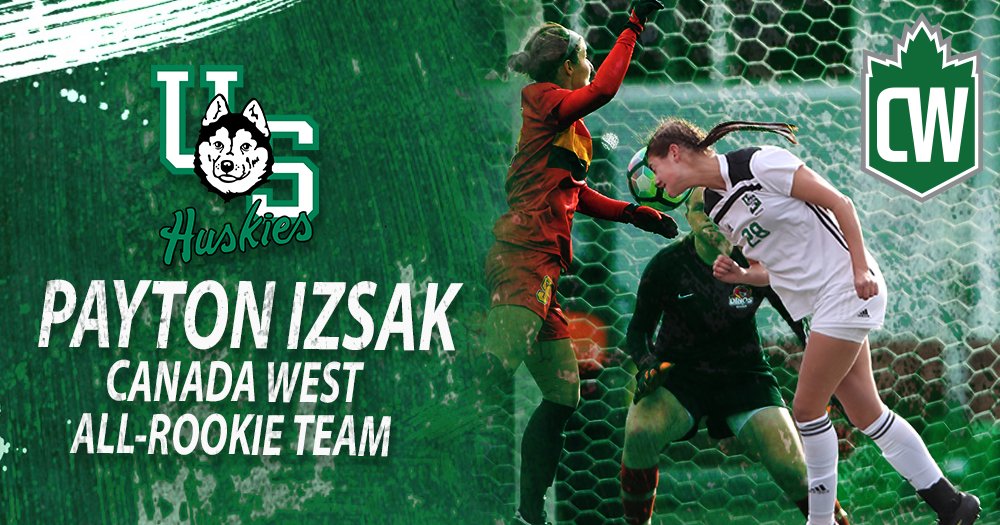 HuskieAthletics's tweet photo. No surprise as @HuskieWSOC's Payton Izsak earns a spot on the @CanadaWest All-Rookie team after a six-goal season π
#HuskiePride #WiththePack https://t.co/g6t8ovoFDi