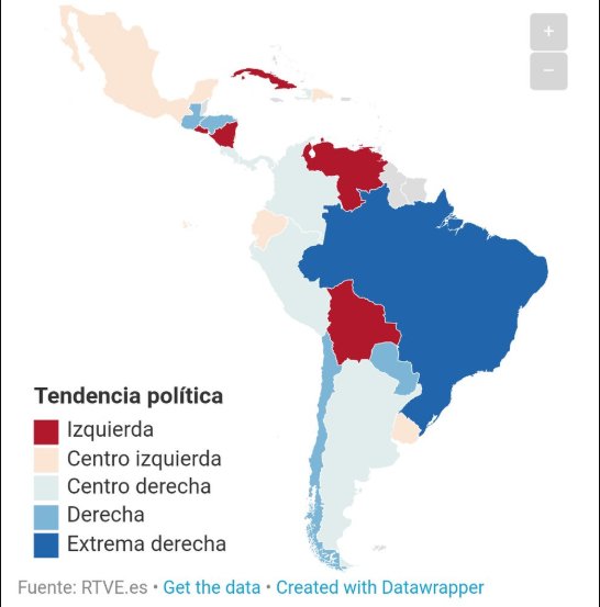 RTVE califica a Cuba y Venezuela  solo como izquierda, a Brasil de extrema derecha