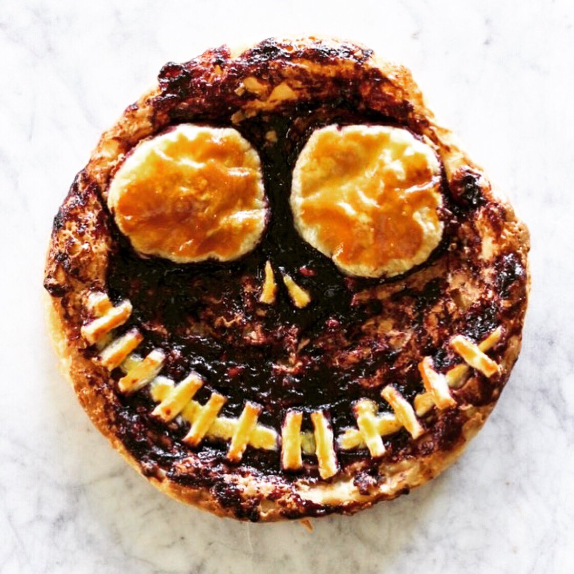 It’s the perfect day for a Jack Skellington PB&amp;J! Happy Halloween!!! 🎃👻