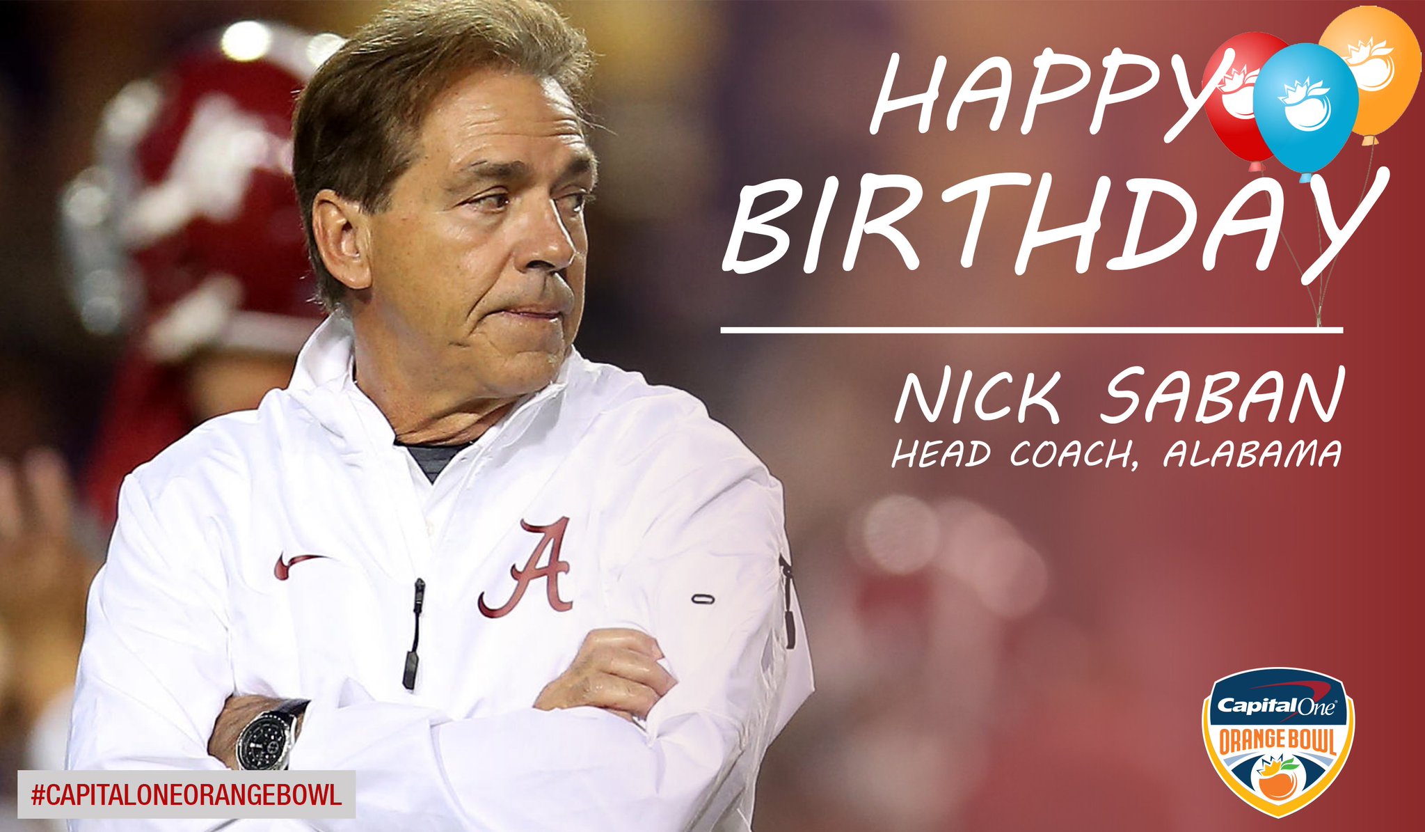 Happy birthday to Head Coach, Nick Saban!    