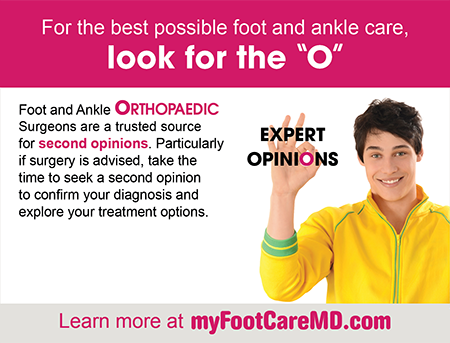 AOFAS's tweet photo. Have you recently been diagnosed with a #foot or #ankle problem? Be sure to consult with a foot and ankle orthopaedic surgeon to discuss your treatment options before surgery. #LookForTheO https://t.co/Z3a9ktgKQD https://t.co/TTRwqUHG3p