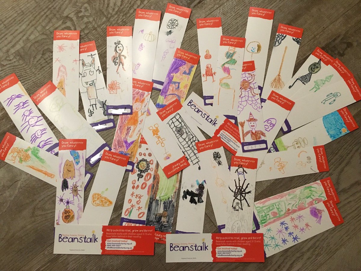A small(!) selection of some Winnie and the Witch 🧙‍♀️inspired bookmarks drawn by <a href="/beanstalkreads/">Coram Beanstalk</a> children today at #BeanstalkBookFest18. Future illustrators in the making...? 🎨