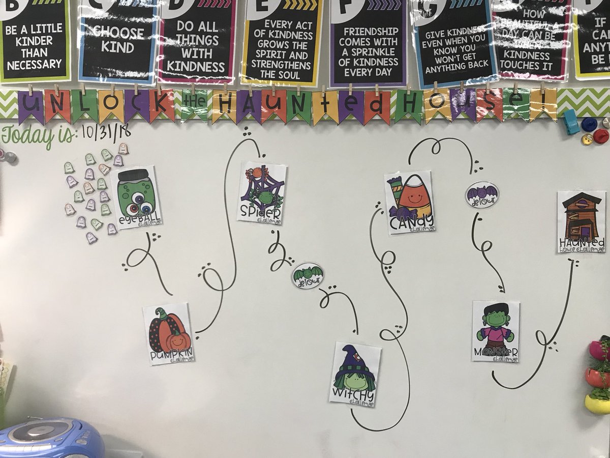 MsSnydersClass's tweet image. We unlocked the haunted house! #hardworkers #wedidit #rottenwitch #candycorn #yummy #happyhalloween