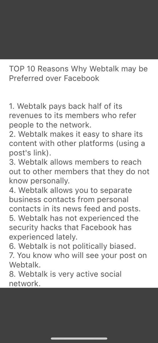 opto_options's tweet photo. Top 10 reasons why #Webtalk may be Preferred over #Facebook
By invitation only, watch the video & sign up for a free account at ➡️ https://t.co/ymEBDK91xg ⬅️
#HappyHalloween2018 #WednesdayWisdom #TeodoroPetkoff #RedSoxParade #ProtectFamilies #usmexican #PDA40 #USA #love https://t.co/oPFXacqiCk
