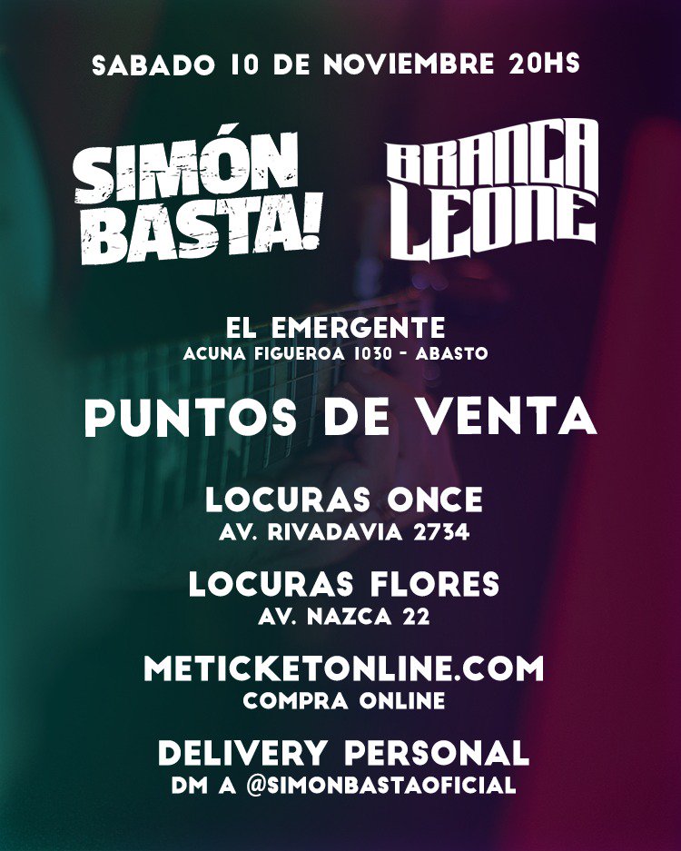 👉 Dale que no falta nada ⌛
10 de noviembre a las 20 en <a href="/elemergenteclub/">El Emergente Almagro</a> junto a los grosos de <a href="/Brancaleone_arg/">Brancaleone</a> 💪
🎟️ $150 🎫
Apto para todo público 👈