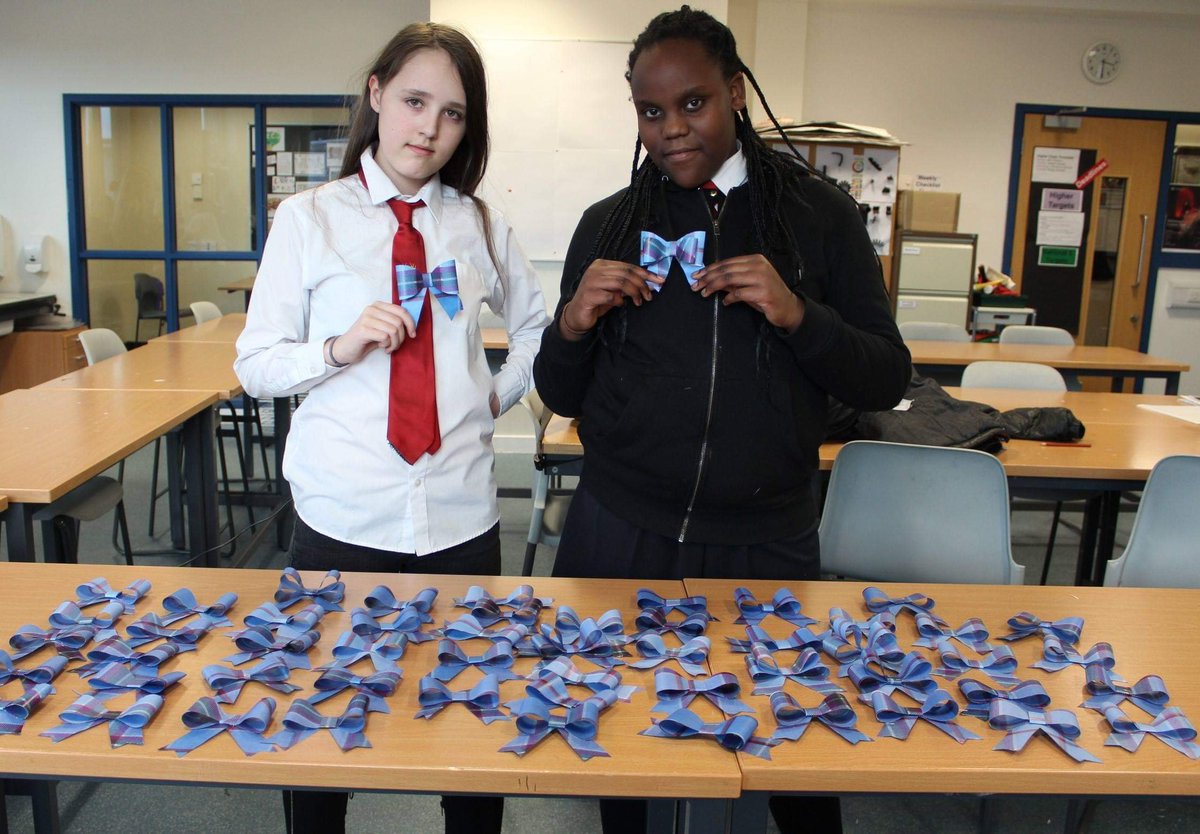 Excellent work by S2 Elective pupils today, making over 50 ribbon corsages for delegates from 120 different countries to wear at the Eurocities conference in November. So proud. Thanks to the Tartan Weaving Mill for providing us with their World Peace Tartan. <a href="/BroHighOfficial/">Broughton High</a>