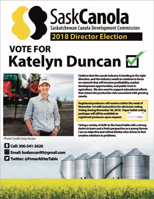 KuriousKate90's tweet photo. Sask Canola Growers: The voting platform is NOW OPEN at https://t.co/hZkmoBV9wE. 

All registered canola producers (anyone who has sold canola in either of the previous 2 years &amp; has not requested a levy refund in the past year) should receive a letter in the mail. #saskcanola https://t.co/RPhtNxmzt9
