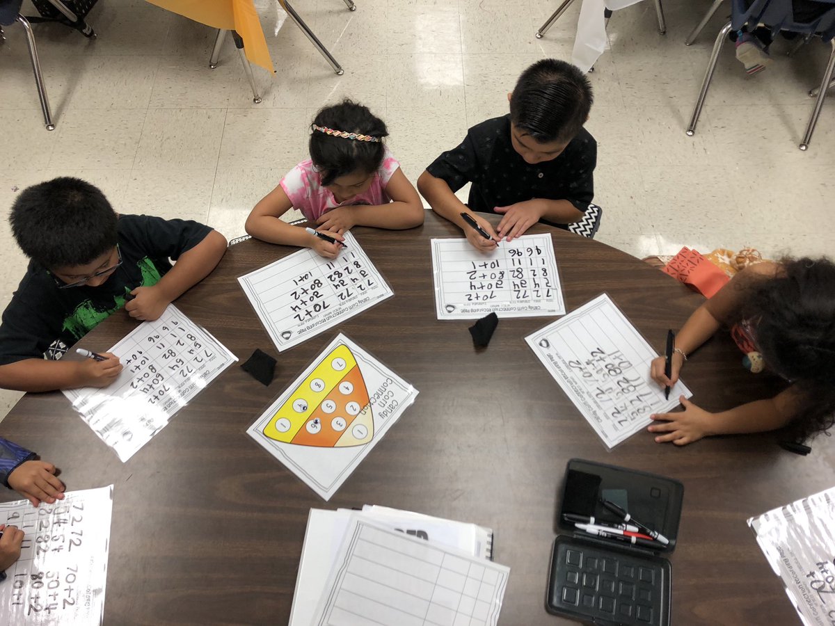 MrsRGutierrez's tweet photo. Candy corn galore!! Making learning fun and attempting to be #thewildcard for my hard-working firsties 🧡 @NISDOHT https://t.co/Q83U9eTGTO