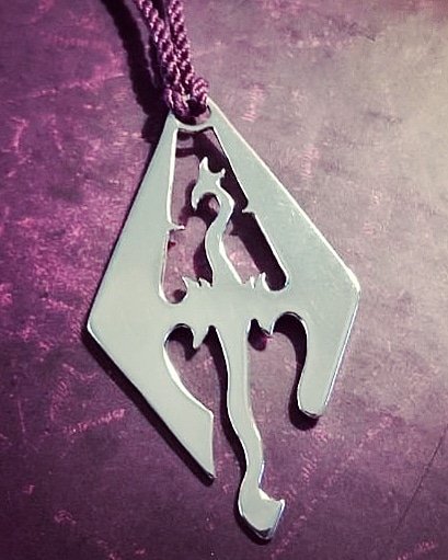 For my birthday, my dear <a href="/treedgems/">Treedgems Silver</a> made me my very own Skyrim pendant! 💜