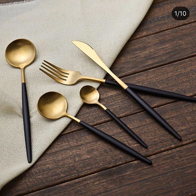 Storm_Keating's tweet photo. This cutlery ๐ #homeinspo #dininginstyle #stylishtableware #instastyle #homedecor #goldcutlery #uniquetableware #lovedesign #loveunique https://t.co/5cl9Ql2CIV https://t.co/m1j83gFinK