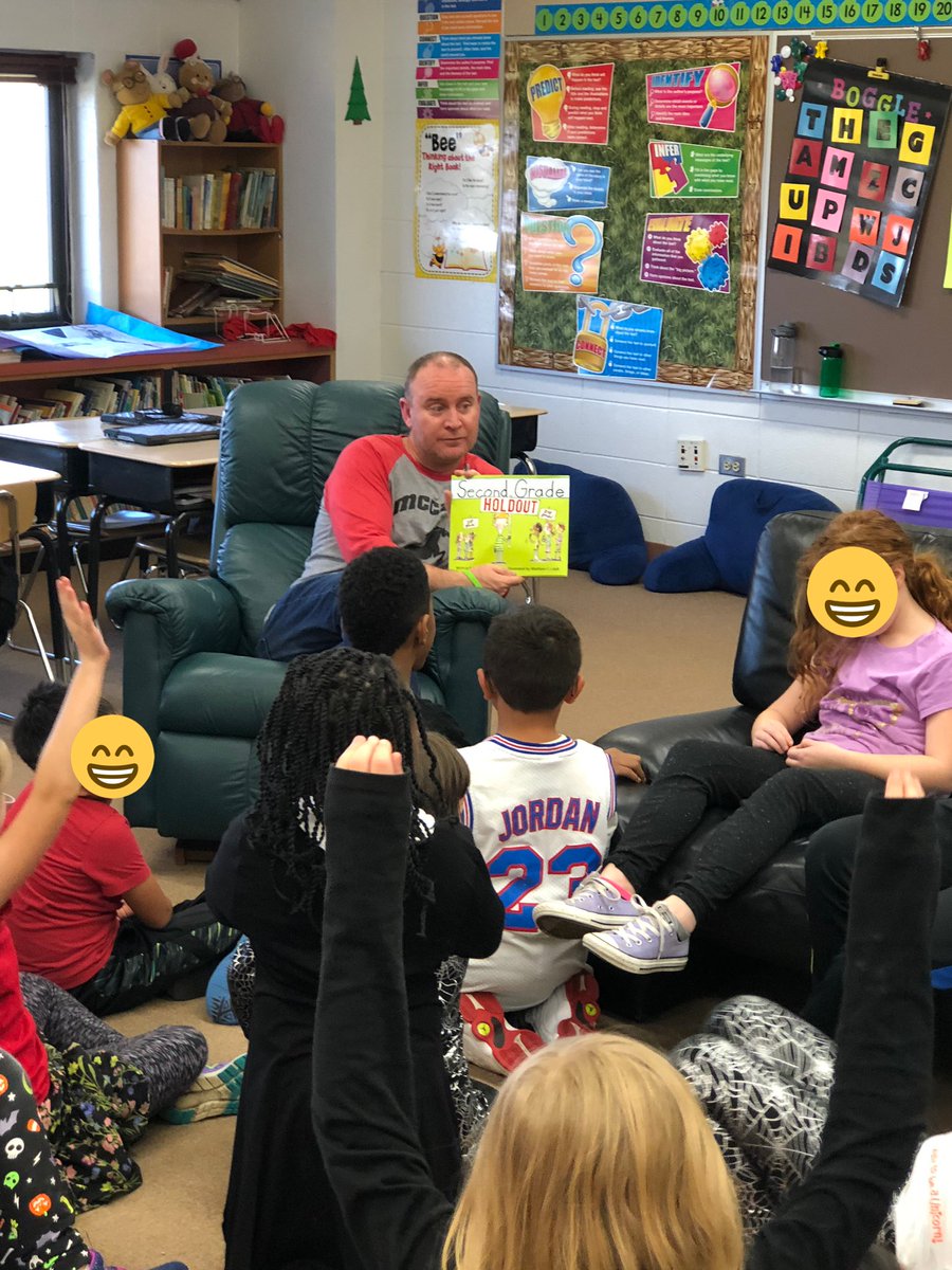 Mr. Schnable came in today to be a Mystery Reader!