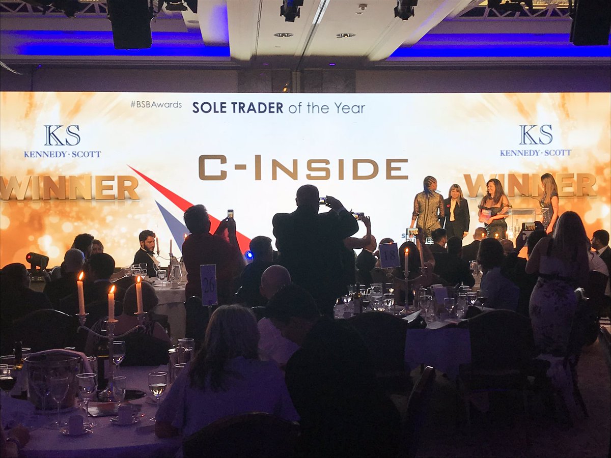 Congratulations to <a href="/c_inside2/">C-Inside Design</a> for winning the Sole Trader of the Year award! Sponsored by <a href="/KennedyScottLtd/">Kennedy Scott</a> #BSBAwards #winner