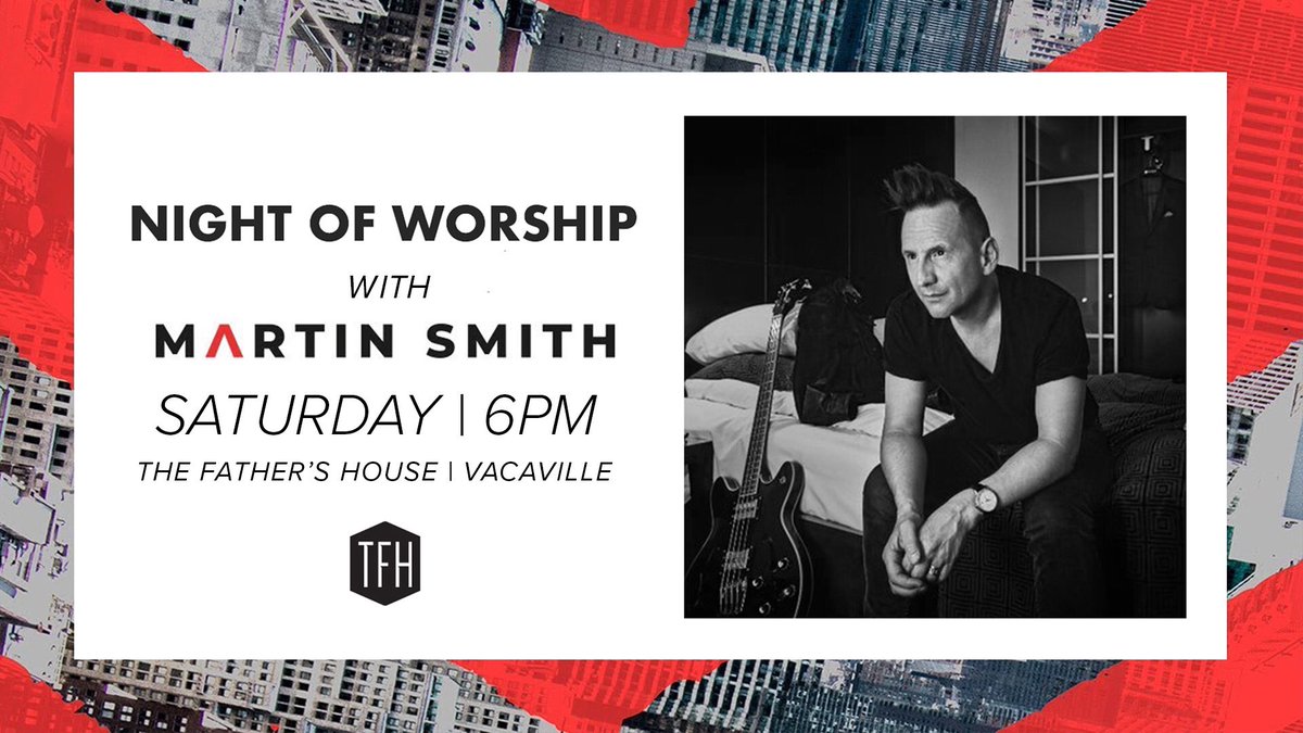mark your calendars for a special night of worship THIS SATURDAY with our friend <a href="/MartinSmithTV/">Martin Smith</a>! free admission, free childcare, grab some friends and come early! 🤘🏼🎉