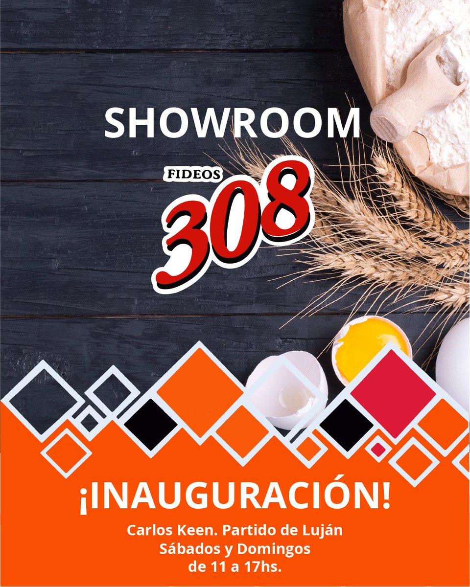 fideos308's tweet photo. 🍝🍝🍝🍝🍝🍝🍝🍝🍝🍝🍝🍝
👉¡INAUGURAMOS NUESTRO SHOWROOM! 👈

Desde este Sábado 3 de Noviembre, todos los Sábados y Domingos de 11 a 17 hs visitá nuestro ShowRoom en Carlos Keen, Partido de #Luján.

Te esperamos! 💥🎉

#Fideos308 https://t.co/docPy6UwQX