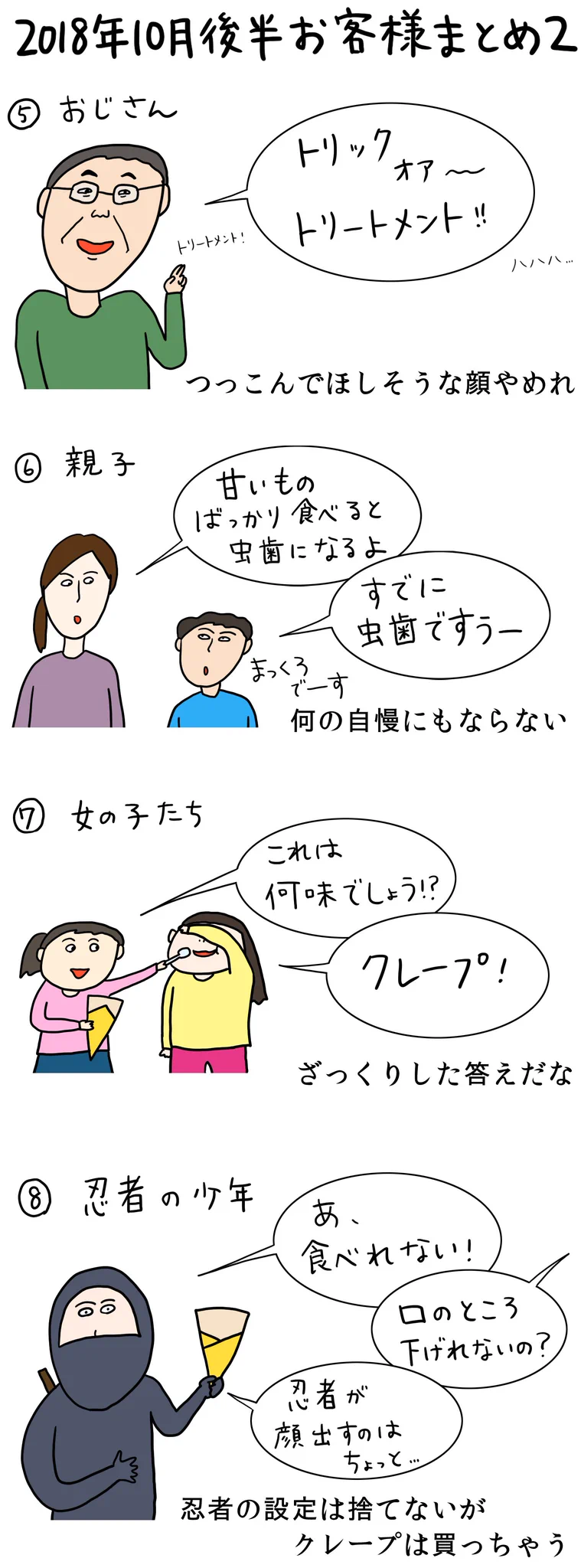 今回も面白い！！「クレープ屋で働く私のどうでもいい話」10月後半まとめww