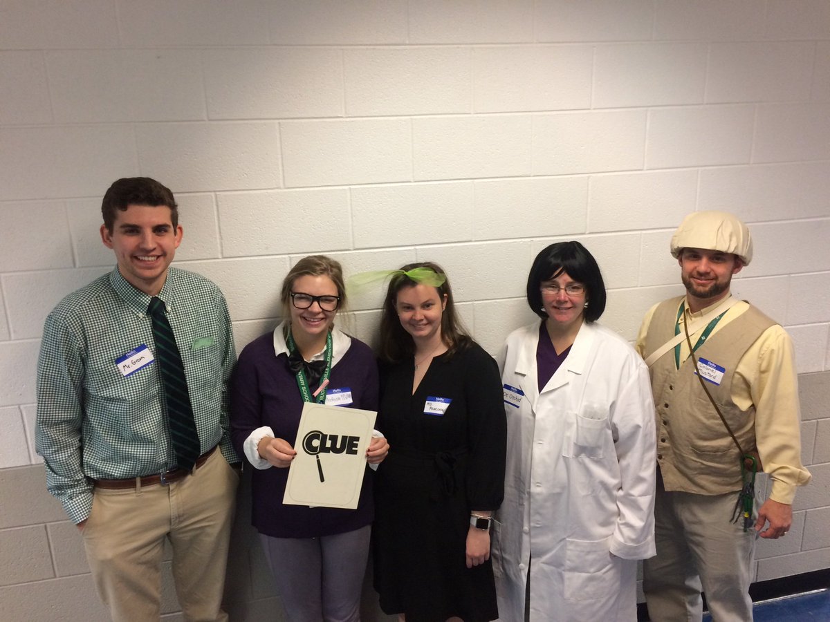 anbroaddus's tweet photo. What better way to spend Halloween than with live-action Clue complete with a @breakoutEDU box and using #legendapp to review text features?! #innovate2021 @Greene_Schools @EaglesRES https://t.co/WnYSf3PUyE