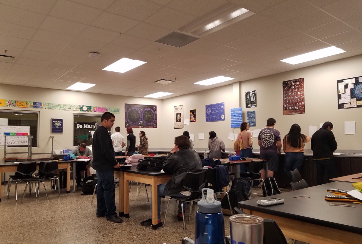 CronicklyAVID's tweet image. Permian Principles of Technology does a gallery walk to practice free body diagrams.@mojo_avid