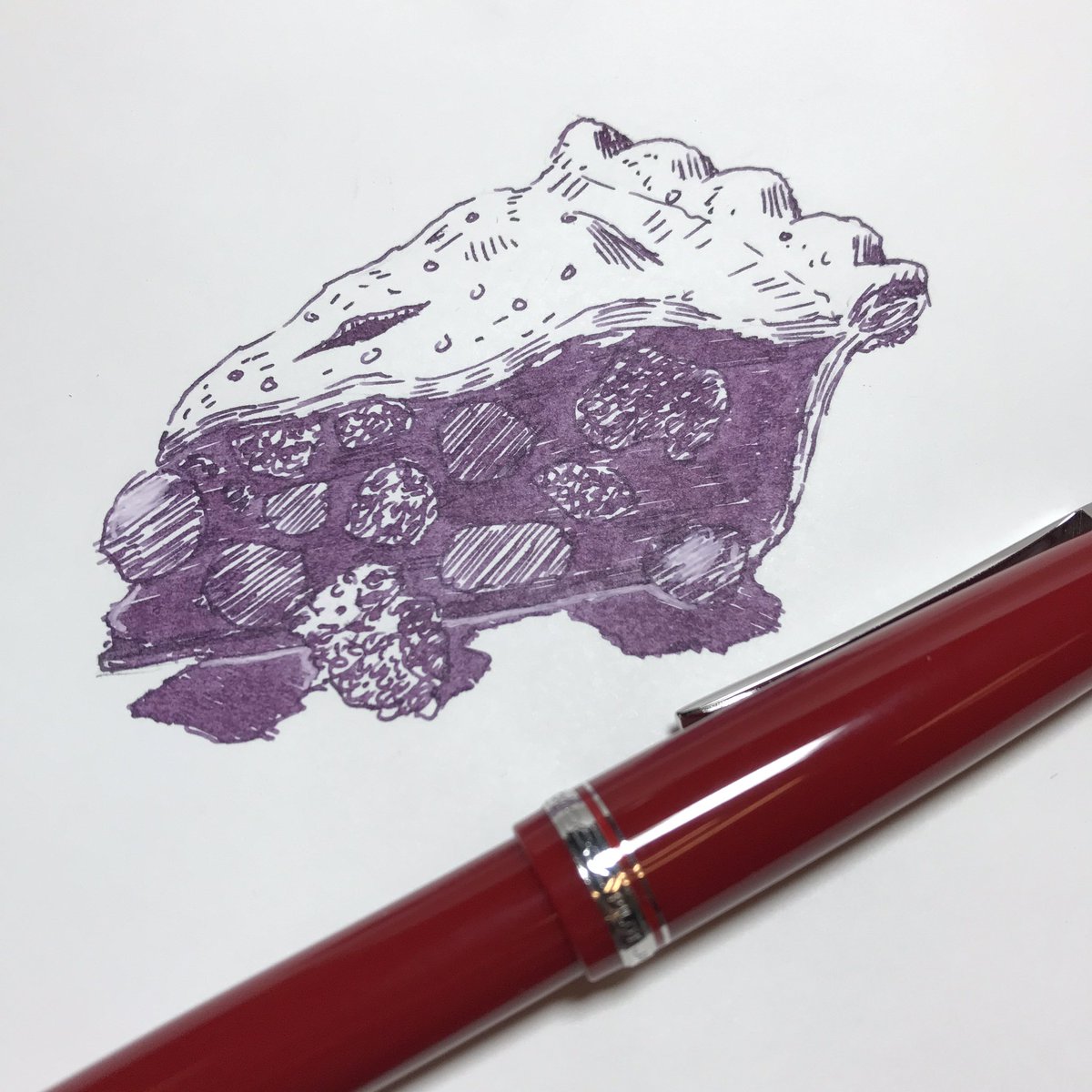 thunderdanbrown's tweet photo. Inktober Day 31 Slice
A nice slice of berry pie sounds great to me. Thanks for following along with me for Inktober. I’ve had a lot of fun this year. #inktoberday31 #inktober #inktober2018 https://t.co/fd3zcaQuz5
