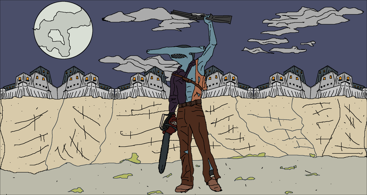 fishcal_shark's tweet photo. I'm out to get my #Halloween candy by any means necessary. #Deadites be damned! #CongloLife @GroovyBruce @The_Conglo https://t.co/9HVpJDPfFa
