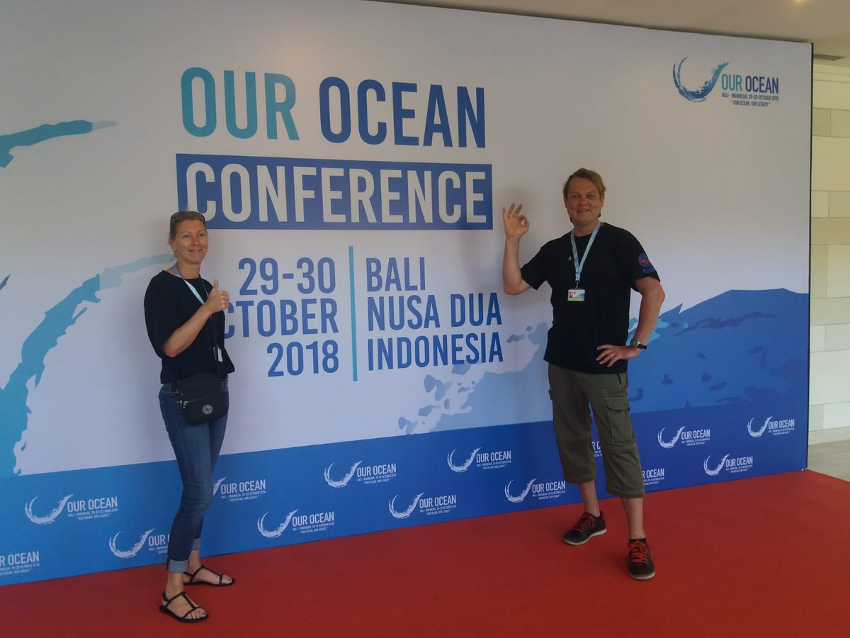 save_nemo's tweet photo. Just returning back from the #OurOcean2018 conference in #Bali . Several diving and research organisations are interested to install our new underwater- weatherstation in 2019. Now our team will go out to plant more moorings here in #Indonesia. #WeSaveNemo https://t.co/v8QyxNX5aq