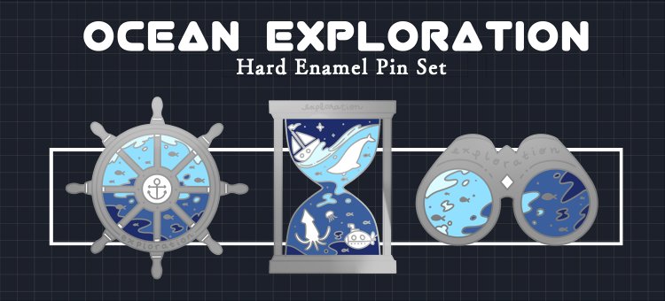 mg3kiryu's tweet photo. [RTs 💙] 🐟OCEAN EXPLORATION🐟 is now LIVE on kickstarter!! T_T/ 

RT this post for a chance to win 1 enamel pin out of the 6 potentially available designs!! The kickstarter will be live from 11/01-12/01 so please spread the word! Thanks for your support!

https://t.co/Fen2MiEiDq https://t.co/wsdgQFLcbe