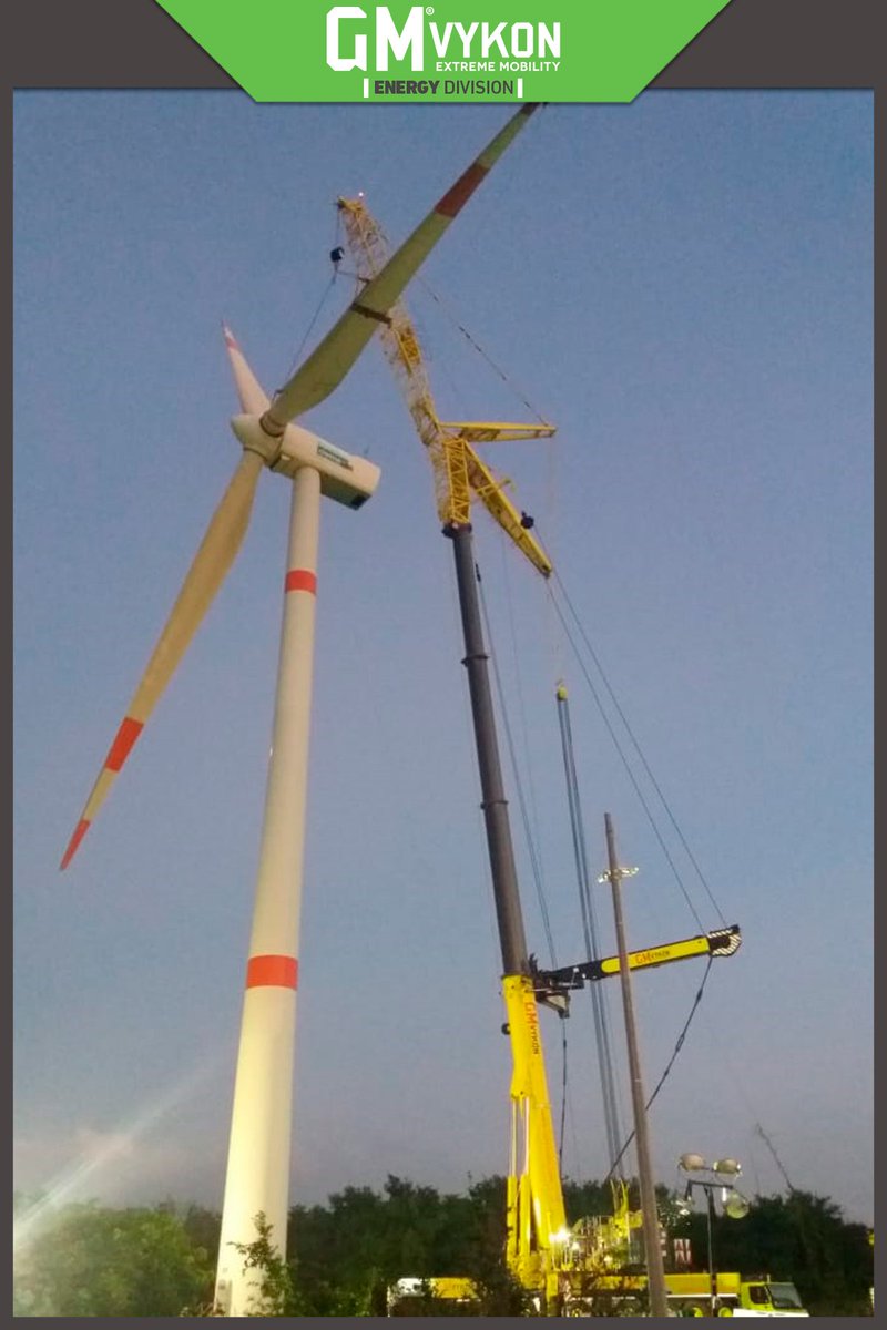 GMVykon's tweet photo. Nada nos detiene, seguimos en el montaje de torres eólicas por un planeta mejor.
#EnergyDivision #24/7 #ExtremeMobility #LTM1750 https://t.co/vHgzZf59f8