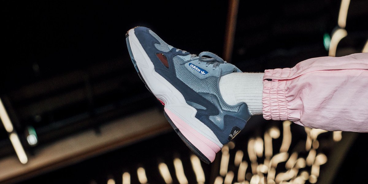adidas falcon raw grey light pink