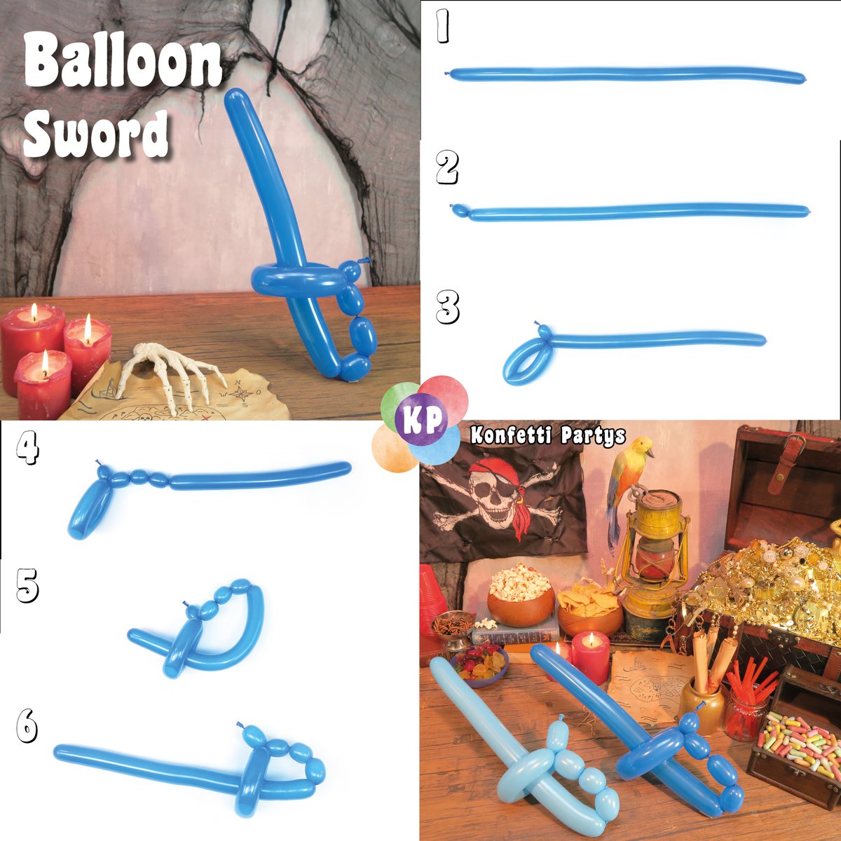 KonfettiPartys's tweet photo. 🏴‍☠️ Balloon Sword DIY for your #Piratesparty 🦜 #konfettipartys #balloon #diy #Pirates #sword #piratengeburtstag https://t.co/M7xP0sq5Cu