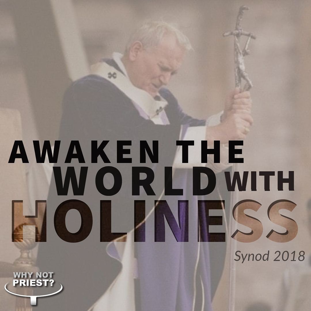 WhyNotPriest's tweet photo. It's time!
¡Es tiempo de despertar al mundo con SANTIDAD!
Señor danos santos sacerdotes 🙏🙏🙏
#Whynotsaint #synod2018 https://t.co/5lwXkMD1DF