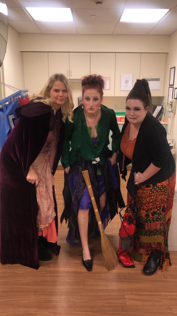 AllyNA5035's tweet photo. My coteachers and I dressed up as the ever so wonderful #SandersonSisters for #Halloween it was such a blast!! @BetteMidler @sjp @kathynajimy @HocusPocus1993 #ItsAllJustABunchOfHocusPocus #AnotherGloriousMorning #MakesMeSick https://t.co/ysCKsPmgj1