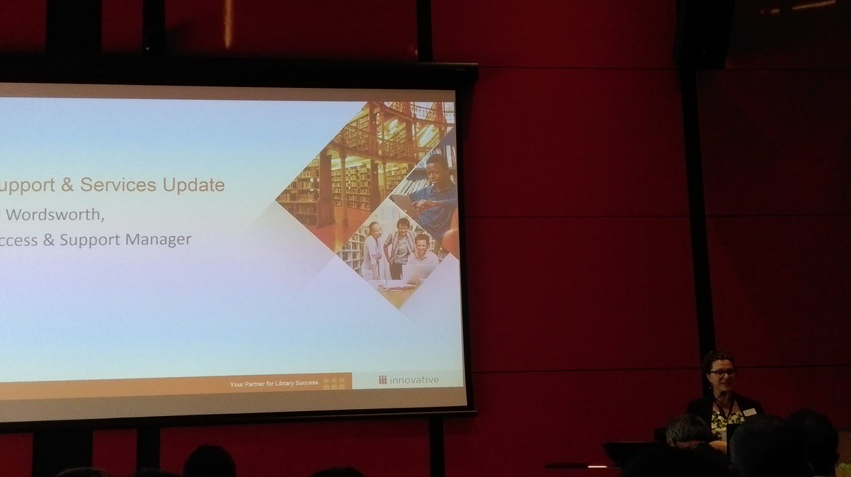 freddie_mbuba's tweet photo. Rochelle Wordsworth presenting at #AIUG2018 #DeakinUniLibrary on customer support @WaihekeShell https://t.co/3GLaIB5nng