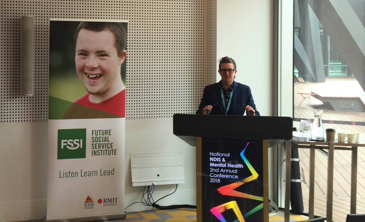 lizdearn's tweet photo. Presenting on preliminary findings from PhD at the NDIS national conference with  OPA, NDIA, EACH and Salvocare ⁦@FutureSocialAU⁩ #ndismentalhealth https://t.co/Jy7cl8lE52