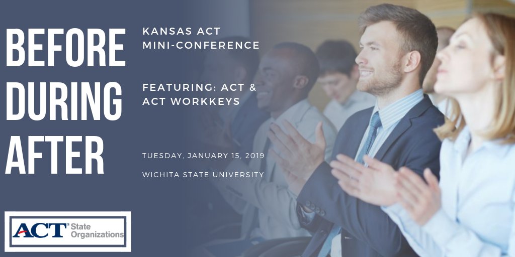 Savanah_Schott's tweet image. What you need to know Before, During, and After the @ACT and #ACTWorkKeys tests in #Kansas. Register for the January 15 #ksACT Mini-Conference: bit.ly/KS-ACT-WorkKey… …. 

Learn how these assessments benefit #students, #schools, #postsecondary, and the #workforce.