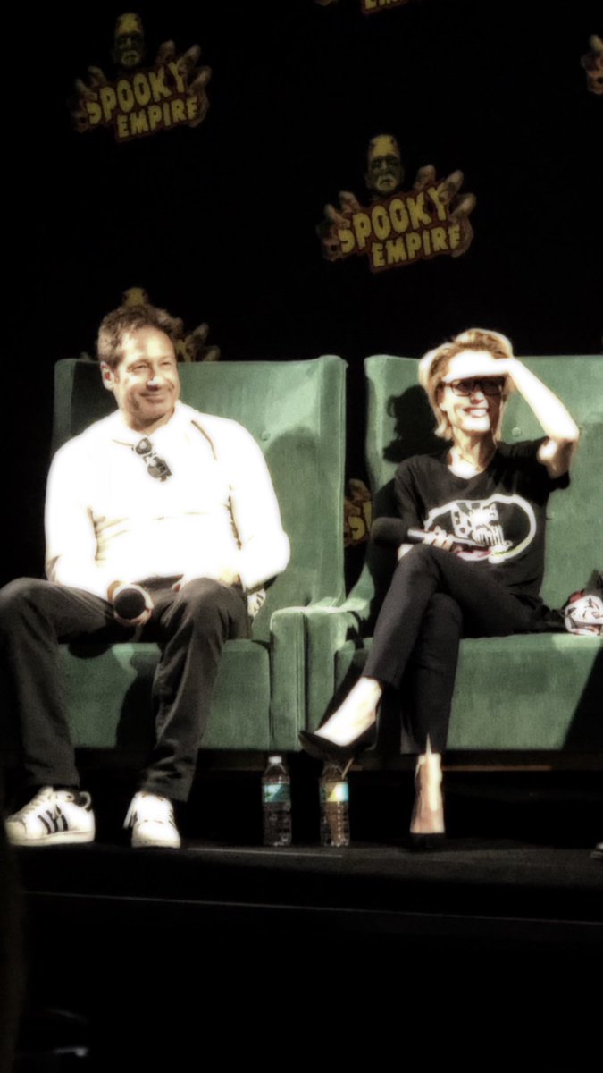 27madhatter27's tweet photo. Just a couple of my favorite pics that I took at the @SpookyEmpire #DavidandGillian panel
#gillovny #SpookyXF #SpookyEmpire #DavidDuchovny #GillianAnderson #TheXFiles https://t.co/CcvX3MpTl7