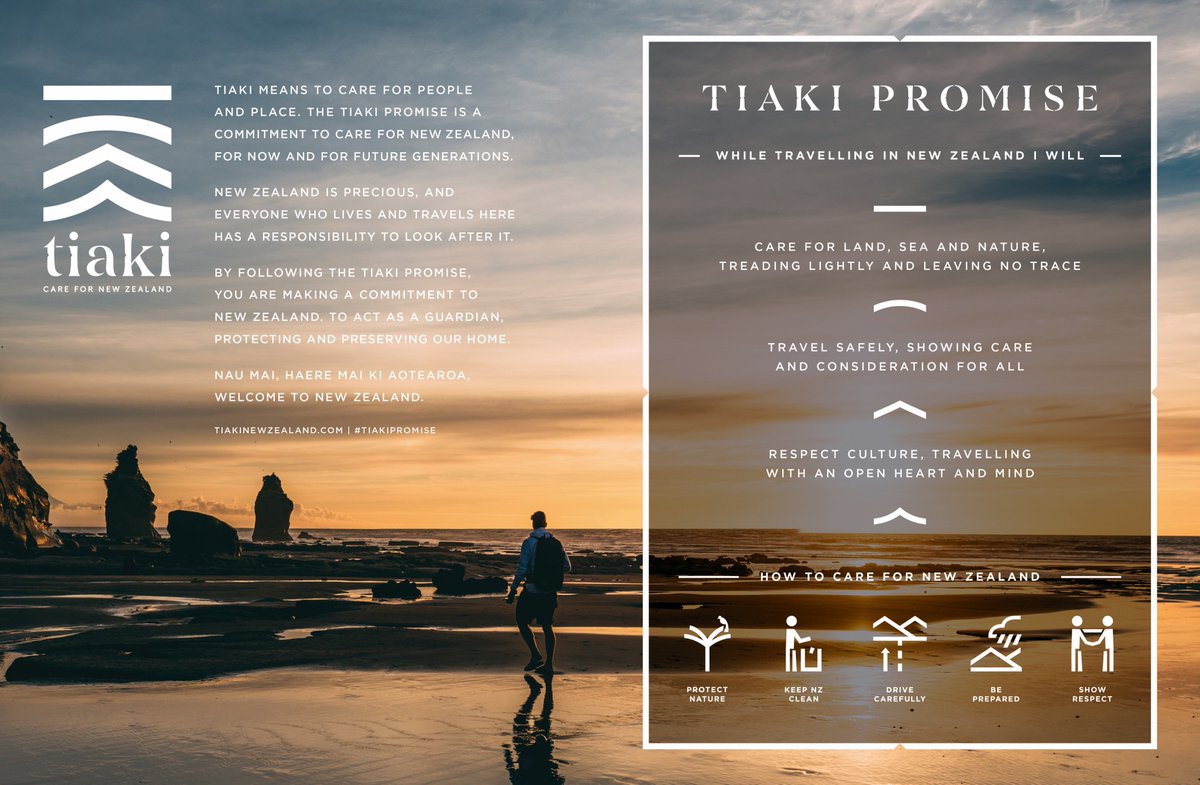 The New Zealand tourism industry has launched the #tiakipromise to encourage international and domestic travellers to act as guardians of Aotearoa.