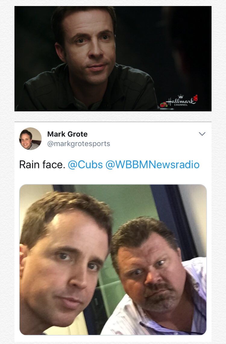MLou_714's tweet photo. @markgrotesports Your best impression obviously is of @P_JBenson 😉 #PracticallyTwins #AnotherHallmarkChristmasMovie
(And @coomscorner6’s look in that photo of you both is the best. LoL) https://t.co/F5kbIrGAOZ