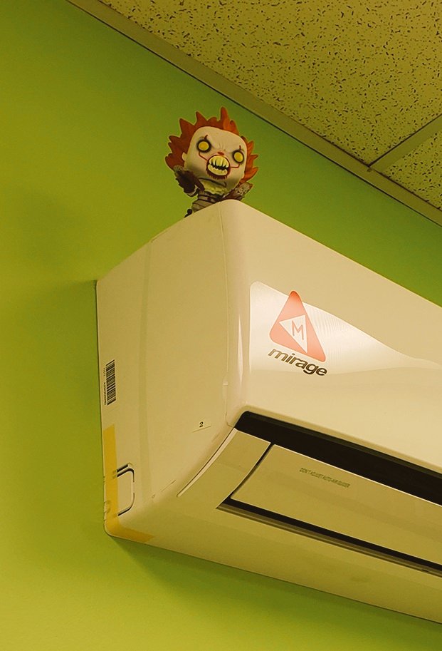 MiniAppl3's tweet image. Happy Halloween!!! Hope you all having lots of fun! Me breaking all the church school rule by wearing witch hat and decorating our AC. They can't fire me, I am untouchsble...  I think.....