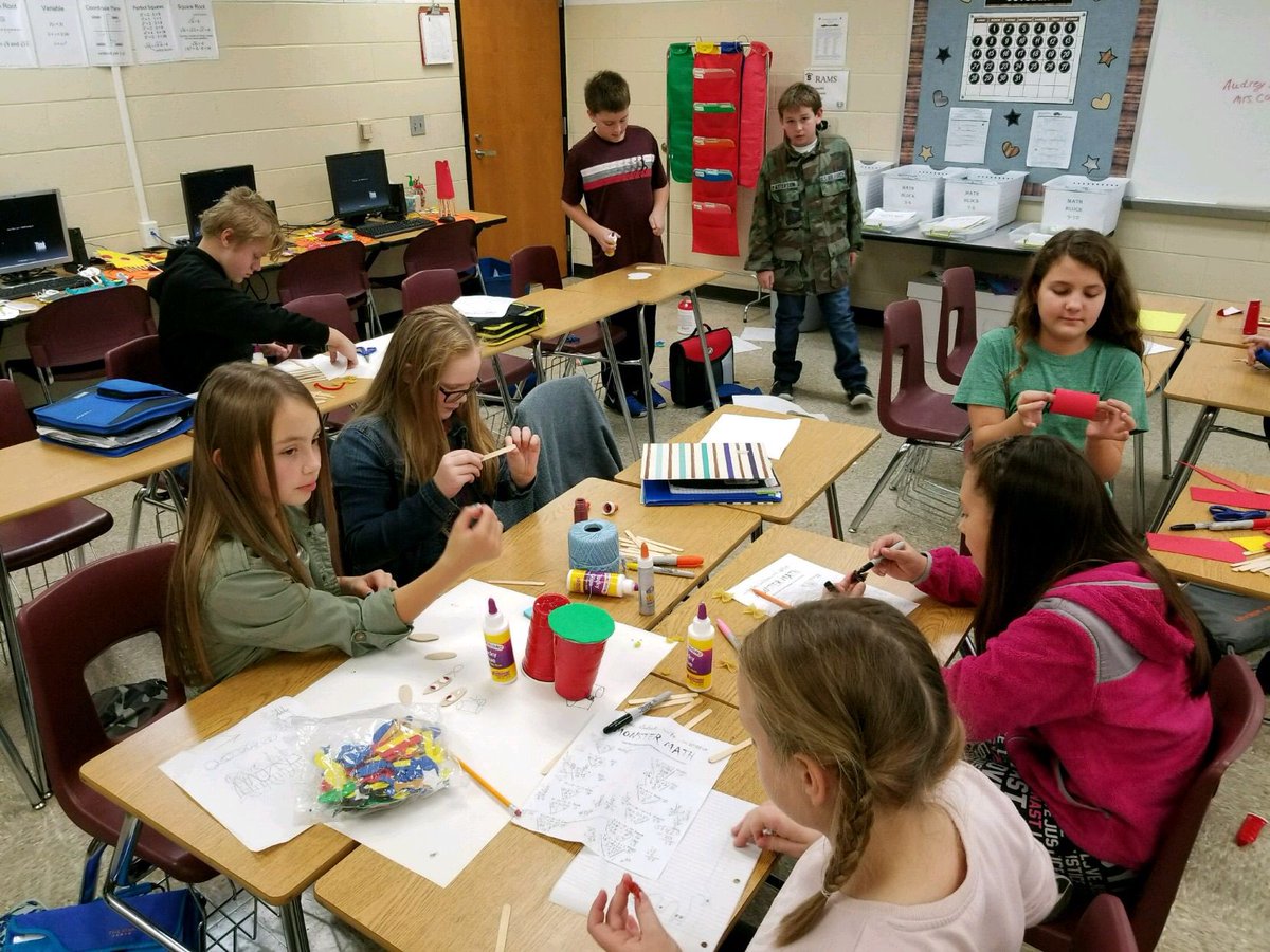 Sherrard_Rams's tweet image. Mrs. Carnahan’s Monster Math Activity - 6th grade students simplified expressions to determine how many heads, eyes, noses, feet, etc. would be on their monster; they then created a monster to match the solutions.
#HappyHalloween